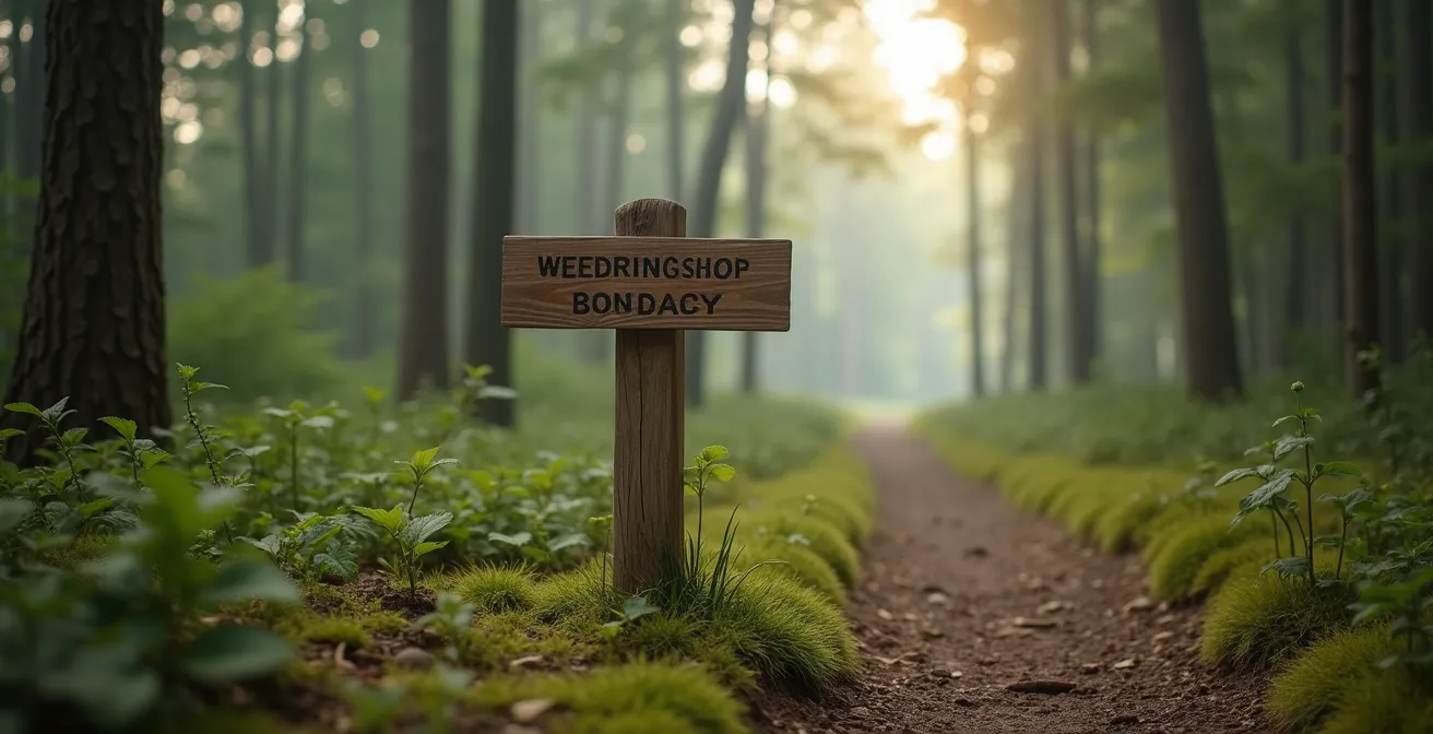 Wanderer an der Grenze zwischen Kernzone und Pflegezone im Bayerischen Wald, die den Unterschied zwischen bewirtschaftetem und wildem Wald zeigt.