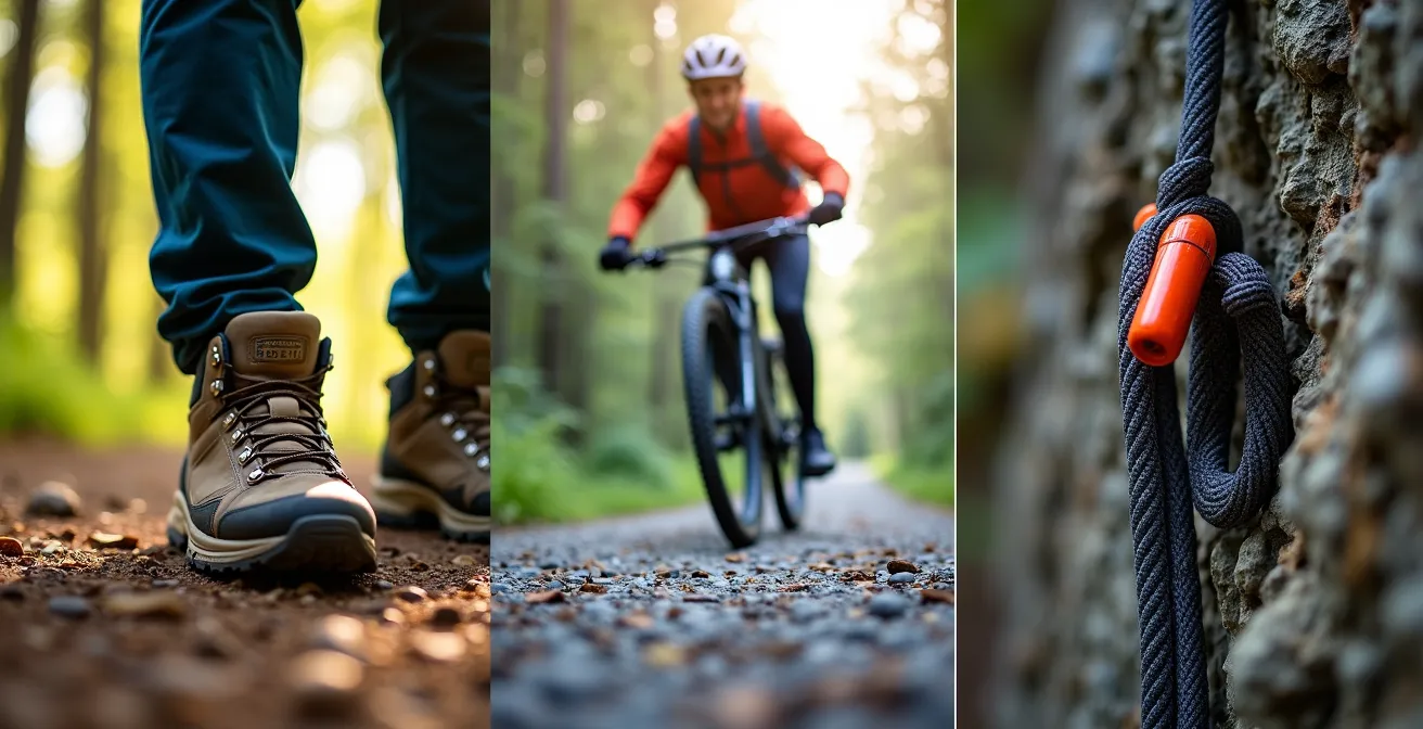Vergleich von Wandern, Mountainbiken und Klettern für Einsteiger ohne Ausrüstung