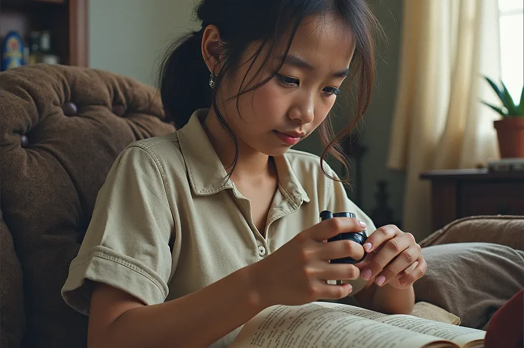 Ruhiger Hotelraum mit Person entspannt im Sessel, Reiseunterlagen auf Beistelltisch