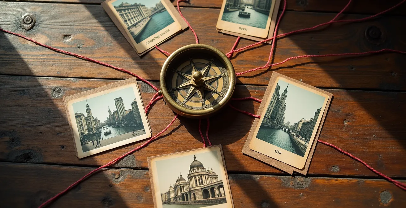 Hub-and-Spoke Modell für Kulturreisen mit zentralen Städten und Tagesausflügen